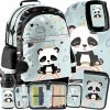 PANDA MIŚ PLECAK KOMPLET 5 ele. SZKOLNY DZIEWCZĘCY DO 1 KLASY Z MISIEM